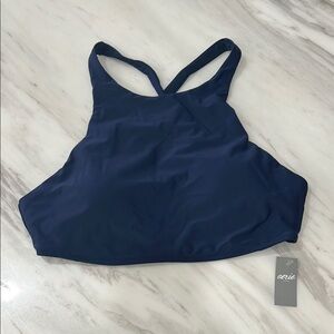 Aerie Navy Blue Swimsuit Top with Racerback Design